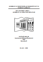 Yeni kitablar 2010 (№2): annotasiyalı biblioqrafik göstərici